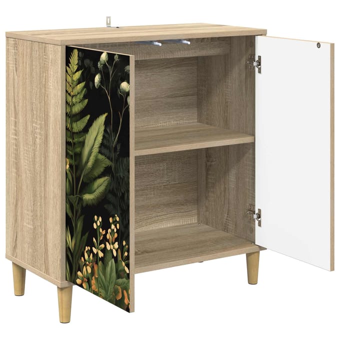 vidaXL - Dressoir - RHENEN - Sonoma - 69 - x - 33 - x - 75 - cm - Bewerkt - hout