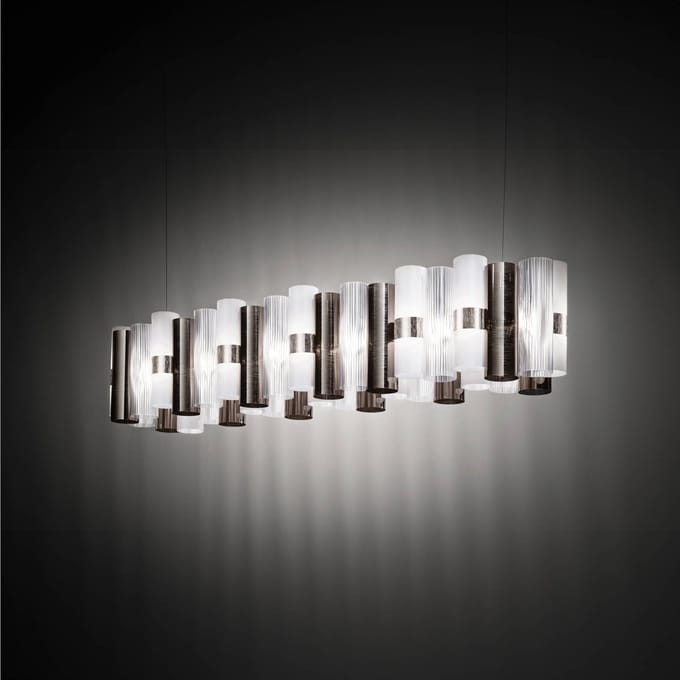Slamp LED hanglamp La Lollo, tin kleur, 140 cm