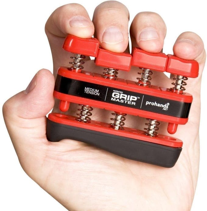 Gripmaster Medium - Rood - Handtrainer - Vingertrainer - ProHands - Handen, vingers en pols trainen