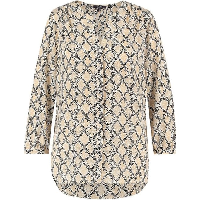 Pintuck Blouse Slangenprint | Midland Snake