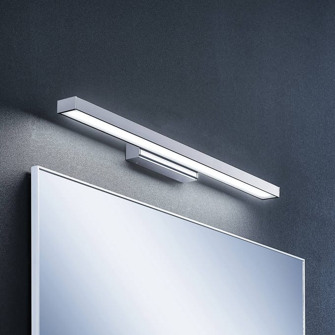 Lindby LED spiegellamp Alenia, 60 cm, chroom, aluminium, IP44