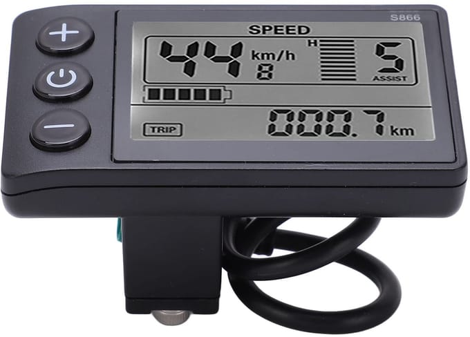 Dailygoods - LCD-display Meter voor Elektrische Cyclus met Waterbestendige Plug