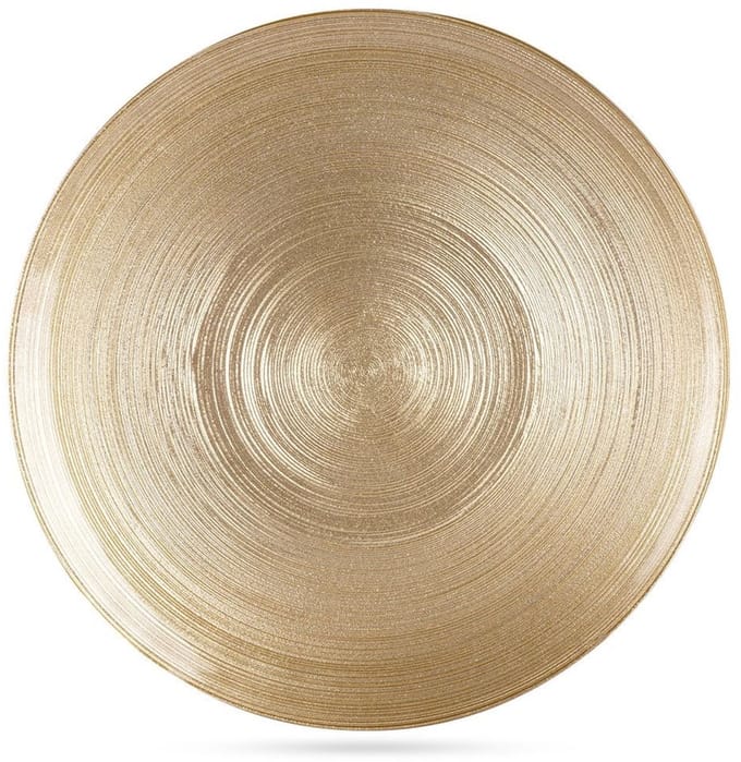 Vilde - Platt Bord - Goud - 28 cm - Glas