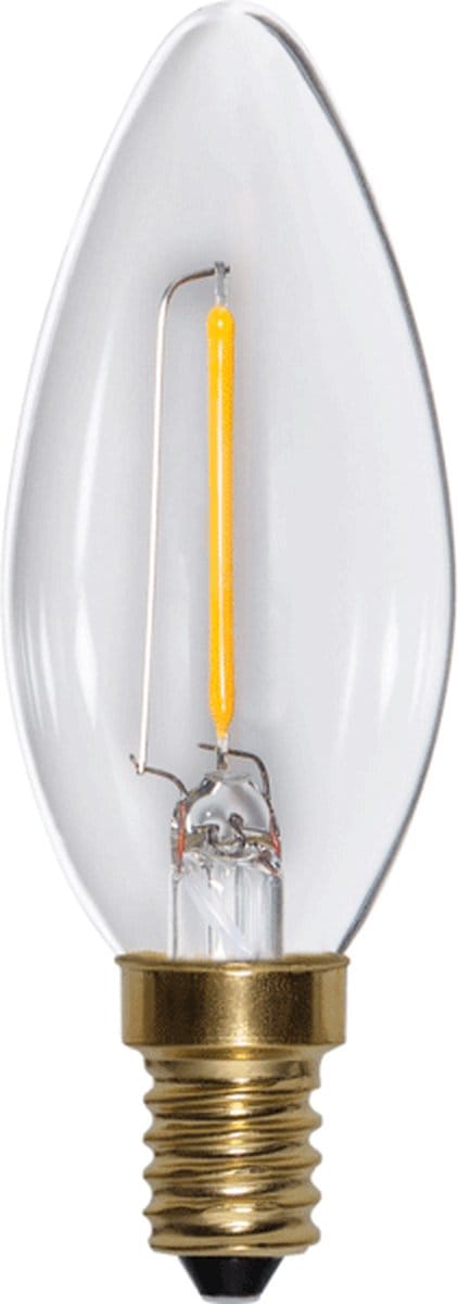 Kaarslamp met helder filament - E14 - 0.8W - Super Warm Wit <2200K
