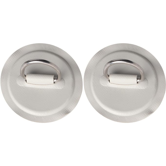 2 pièces Bateau Gonflable Kayak DRing Patch de Coussin PVC Marin Acier Inoxydable Boucle Fixe(gris ) gris