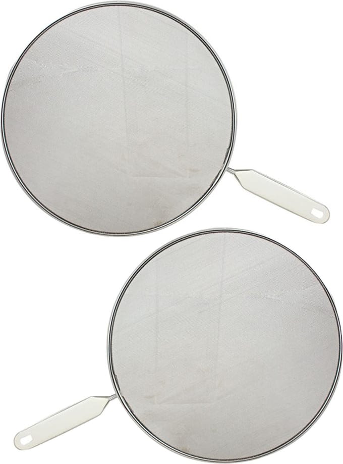 Cosy&Trendy Antispatdeksel - 2x - zilver - RVS - D29cm