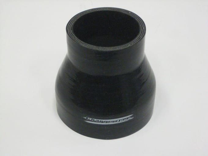 Rechte verlopen silicone - Zwart, 63-45mm