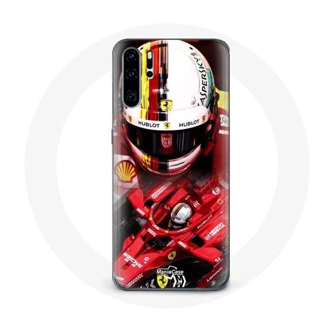 Coque pour samsung galaxy P30 pro Formule 1 Sebastian Vettel F1 Rouge rouge