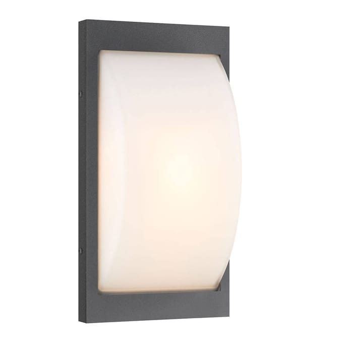 LCD Buitenwandlamp 069SEN, sensor, grafiet, 33 cm, E27