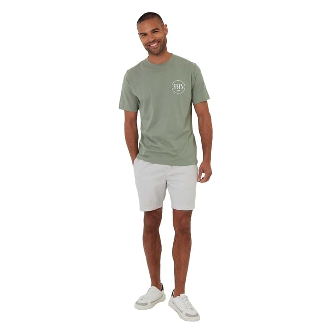 Threadbare Rune Regular T-shirt voor heren (Salie)