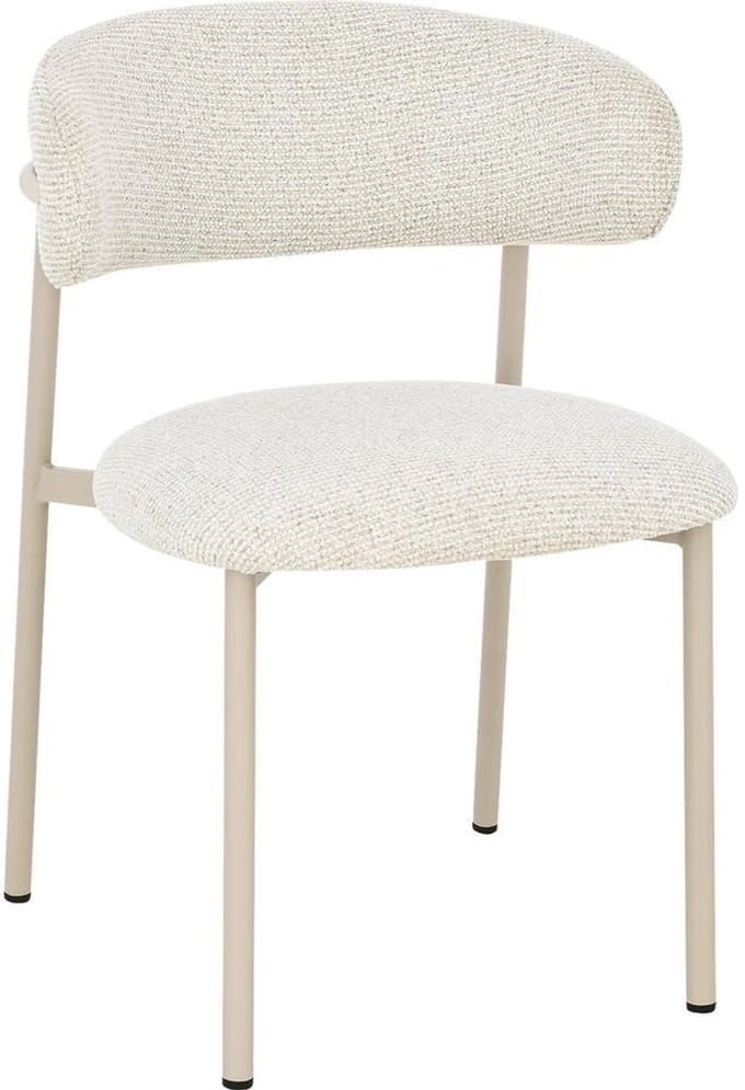 Goossens Eetkamerstoel Siem - Zonder Armleuning - Stof - Beige