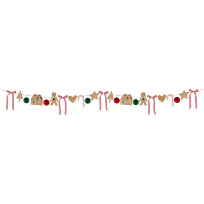 Meri meri kerst - slinger 2,4 m, sweet gingerbread