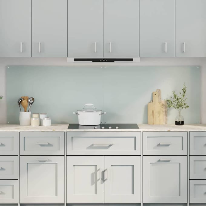 vidaXL - Keukenachterwand - 2 - st - Wit - 100 - x - 60 - cm - gehard - glas