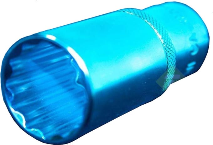 twaalfkant verlengdop - 22 mm - 1/2 duims aansluiting - lange dop - diepe dop
