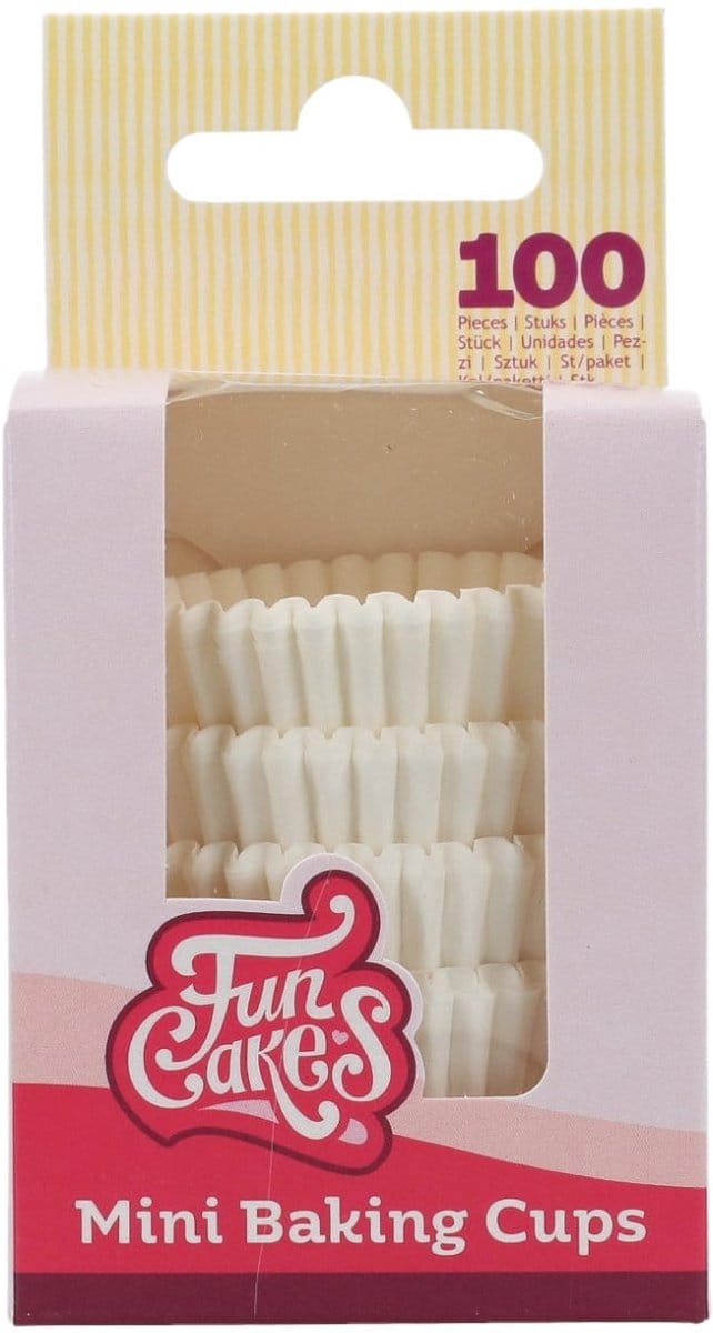 FunCakes Mini Baking Cups Wit pk/100