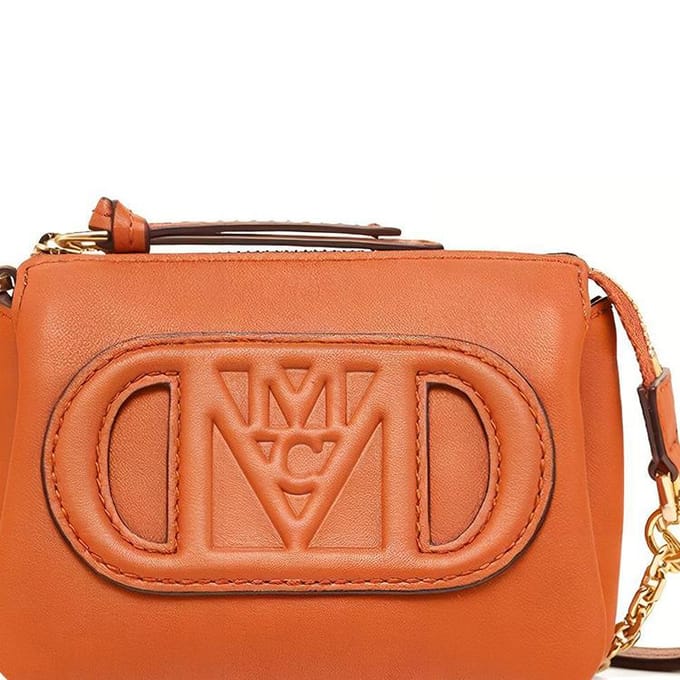 MCM Mode Travia Logo Reliëfpatroon Mini Clutch Dames clutch Bruin MYZDALD02C8001 Basic Set (Bag+Dust Bag) brown