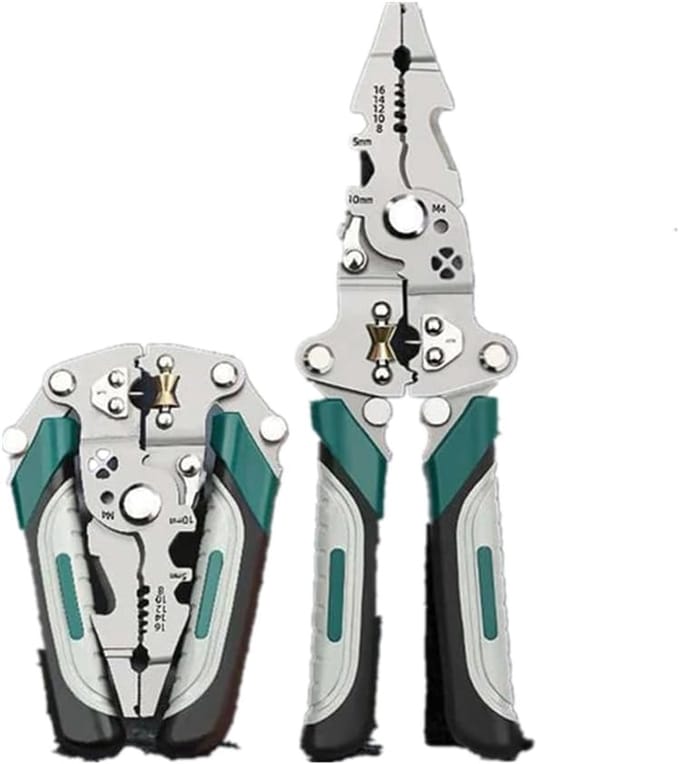 Multitool Kabelstripper, Kniptang, Krimptang, 18-in-1 Opvouwbaar Multifunctioneel Elektriciensgereedschap