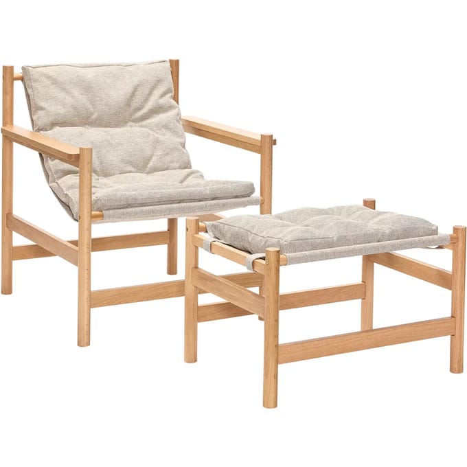 Fauteuil/voetensteun Hubsch Interior Heritage