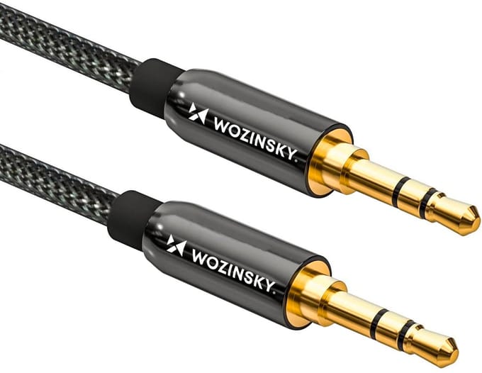 Wozinsky universal mini jack cable 2x AUX cable 3 m black
