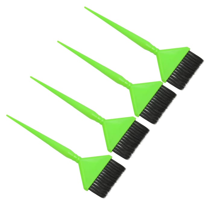4 stuks Haarverf Borstel Set Professioneel Thuis Salon Draagbaar Puntige Staart Haarkleur Borstel Applicator green