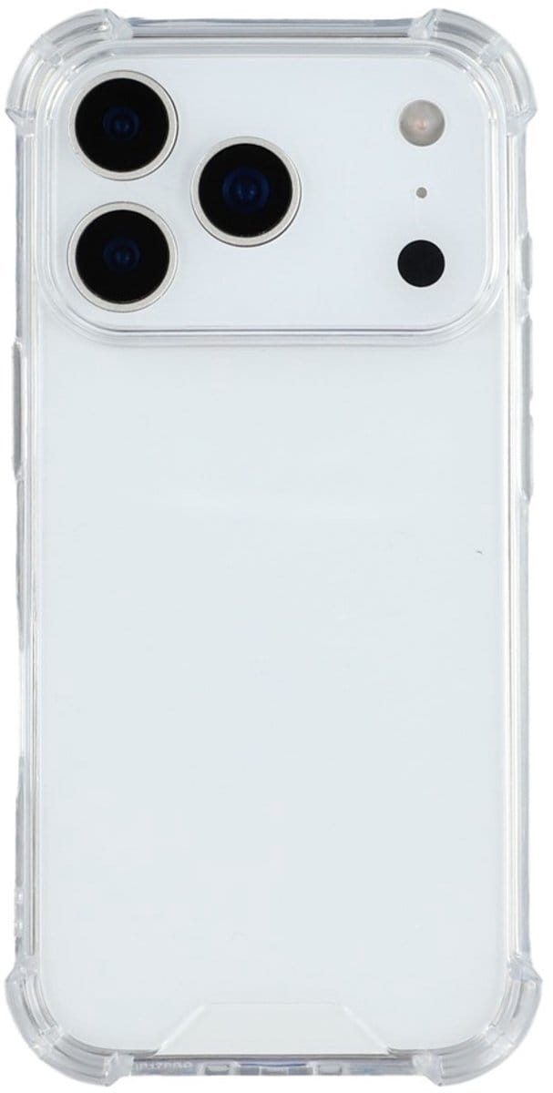 Anti Shock Silicone Hoesje Geschikt voor iPhone 17 Pro Max - transparant - ZT Accessoires