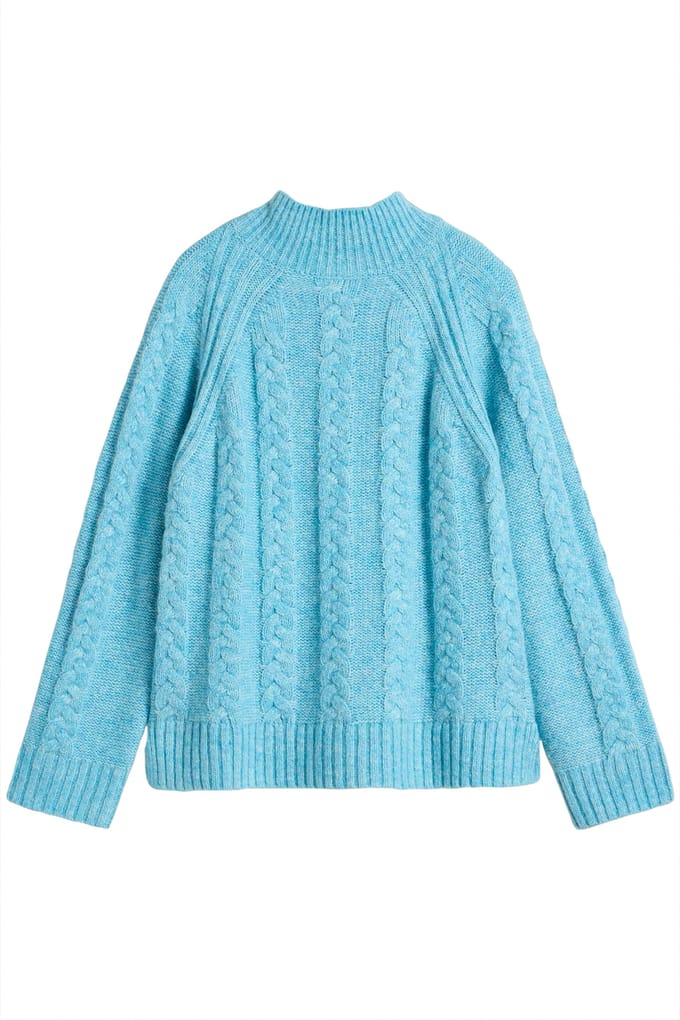 White Stuff Cleo Jumper Bright Blue Größe: 14 | Strickpullover Outlet | Damen | Blau