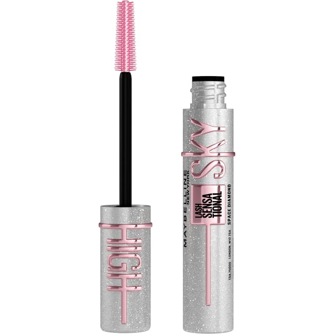 Maybelline New York Lash Sensational Sky High Mascara - Space Diamond - Glitter Topcoat - Eindeloos lengte en natuurlijk ogend volume - 7,2 ml