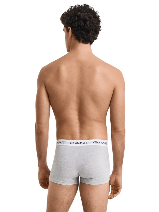 Gant Boxershorts Trunk 3-Pack Zwart Grijs Wit - Maat XXL - Heren