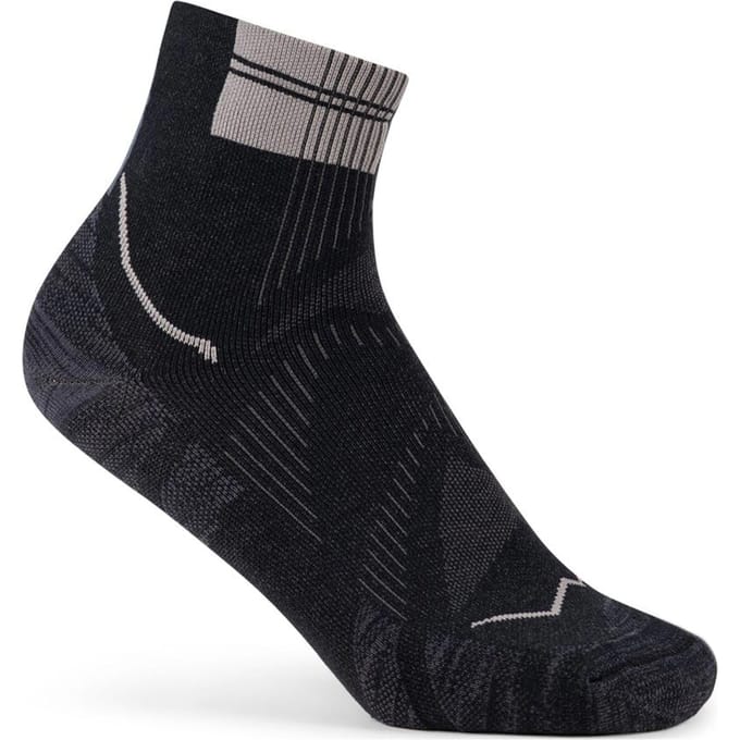 Buff Coolnet Quarter  Hardloopsokken Unisex-zwart