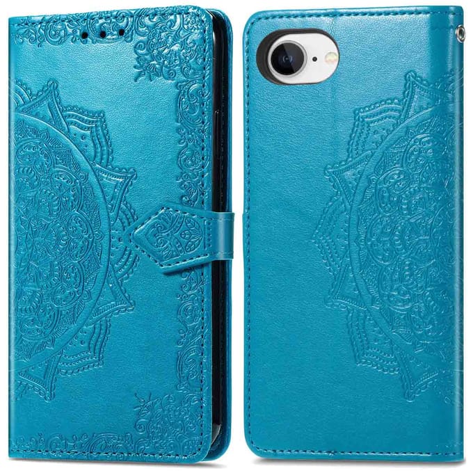imoshion Hoesje - Geschikt voor Apple iPhone 17e / 16e - Mandala Bookcase - Turquoise