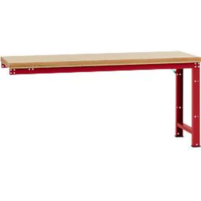 Manuflex WP4034.3003 Werkbank uitbreidingsmodule (b x h x d) 2000 x 840 x 700 mm Robijn-rood