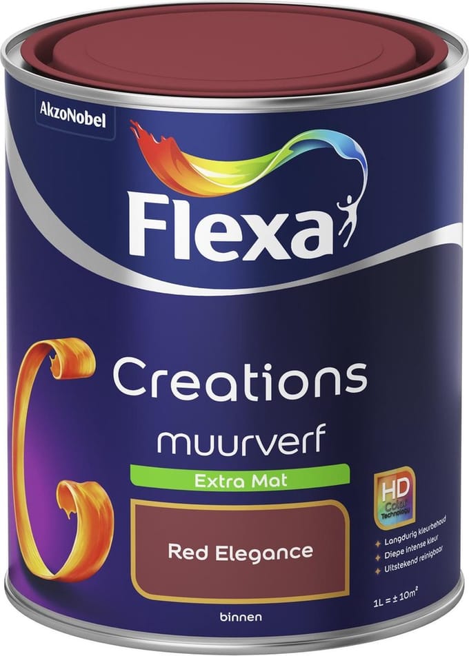Flexa - Creations - Muurverf - Extra Mat - Red Elegance - 1 liter