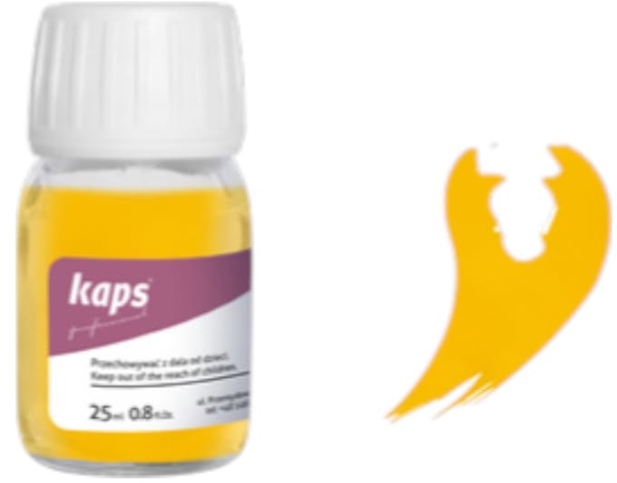 Kaps super color leer & kunstleer verf inc.cleaner - (107) Geel - 25ml