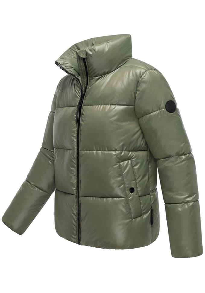 Marikoo dames winterjas Hazalee in puffer-stijl met glanzende look