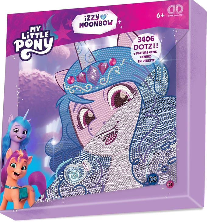 DIAMOND DOTZ My Little Pony Izzy Moonbow - Diamond Painting - 3.406 Dotz - 28x28 cm