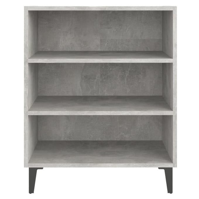 vidaXL - Dressoir - 57x35x70 - cm - bewerkt - hout - betongrijs