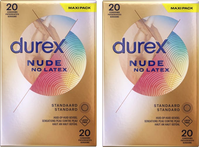 Durex - Condooms - Nude - Latexvrij - 2x 20 stuks