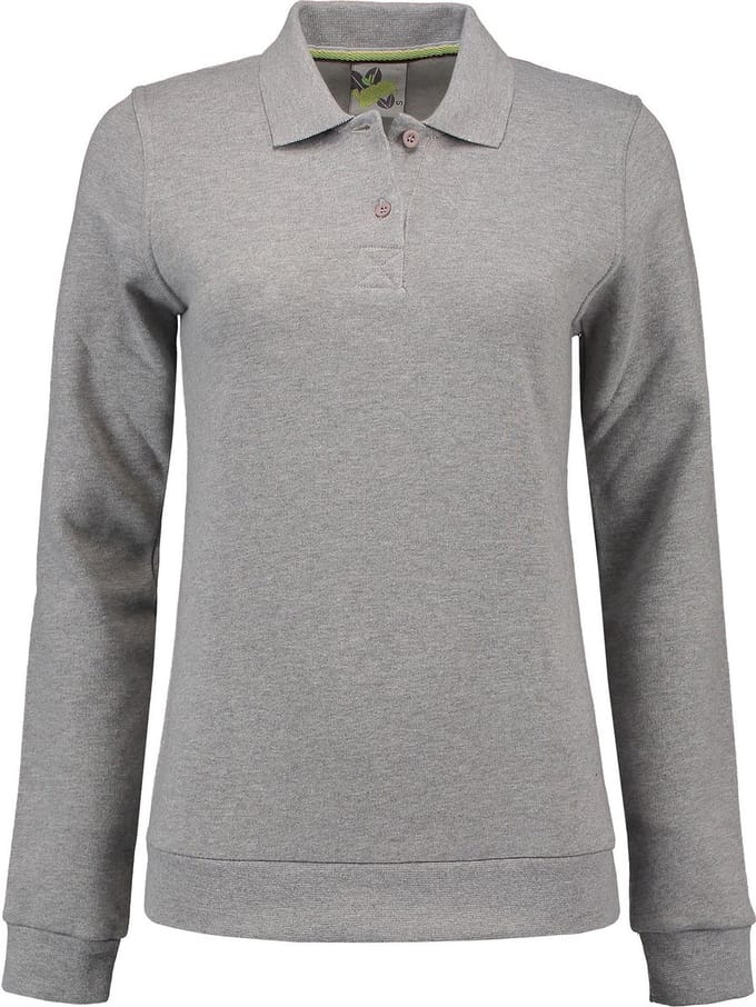 Lemon & Soda polosweater voor dames in de kleur grey heather in de maat M.