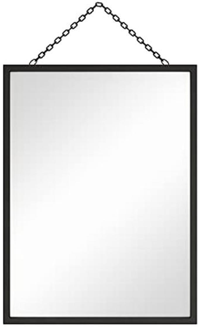 12 x 16 inch Rectangular Glass Mirror with Chain - Modern Farmhouse Decor for Bathroom and Kids' Room