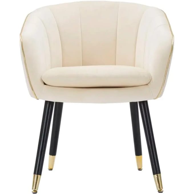 Fauteuil Paris Crema/gold 62×58×78 cm