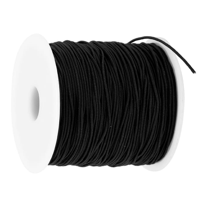 1mm X 100m Elastisch Draad Elastisch Koord voor DIY Kralen Rijgdraad Touw Sieraden Armband Maakkoord Zwart black