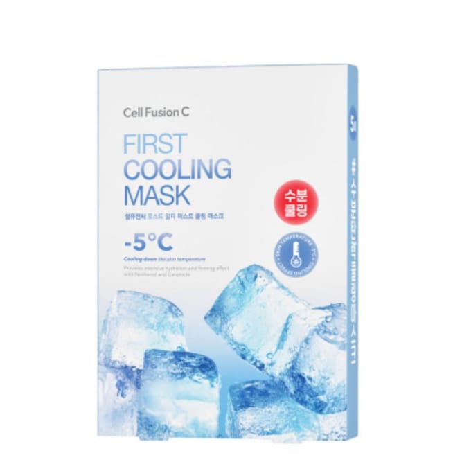 Cell Fusion C First Cooling Mask — Ensemble de Masques en Tissu Apaisants et Rafraîchissants Intensifs (10 + 10) white