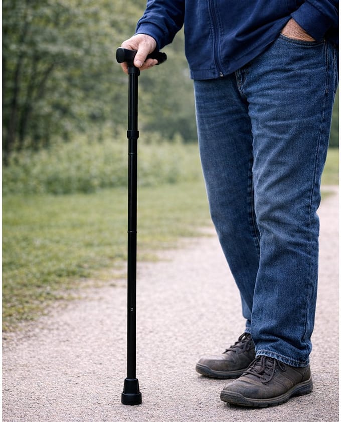 Opvouwbare Wandelstok Zwart