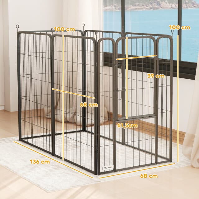 4goodz Heavy Duty Puppyren - 6 panelen - 100 cm hoog