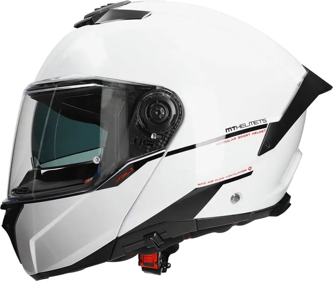 MT Systeemhelm Atom II glans wit maat XXL