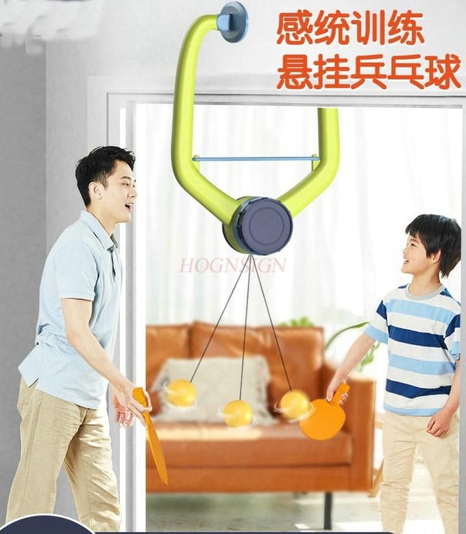Entraîneur de tennis de table suspendu pour enfants Système sensoriel parent-enfant d'intérieur Correction de la vision par flottaison Coordination œil-main