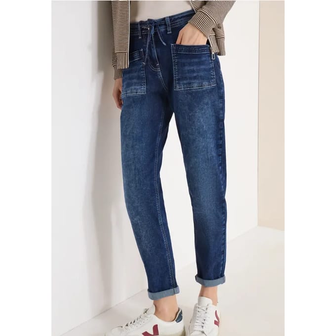 Jeans met opgestikte zakken