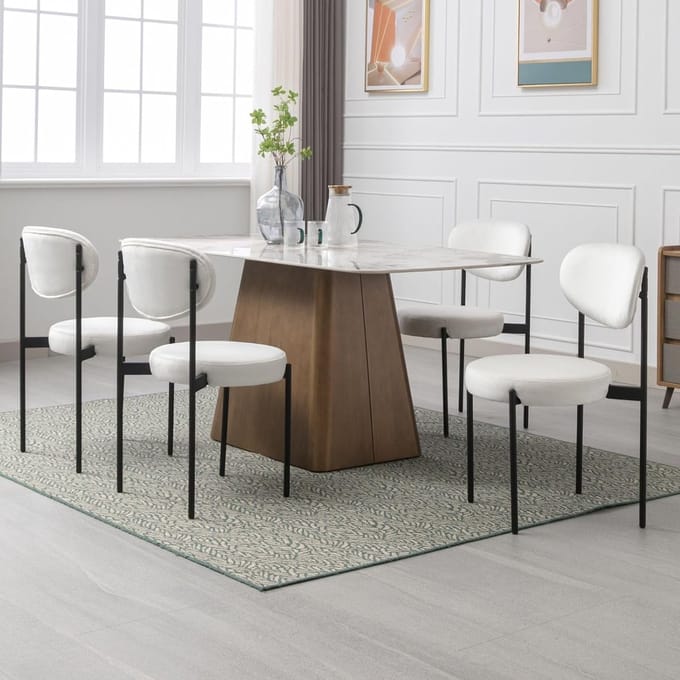 Kaptafel met LED Spiegel - Wit - Novihome