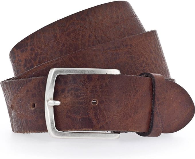 b.belt riem Zac Ledergürtel W100 Mid Brown bruine