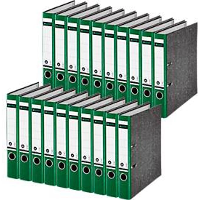 LEITZ® ordner 1050, A4, rugbreedte 52 mm, 20 stuks, groen